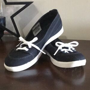 Nike Boat shoes. Black Canvas. Size 7 Worn inside only. Cute with jeans